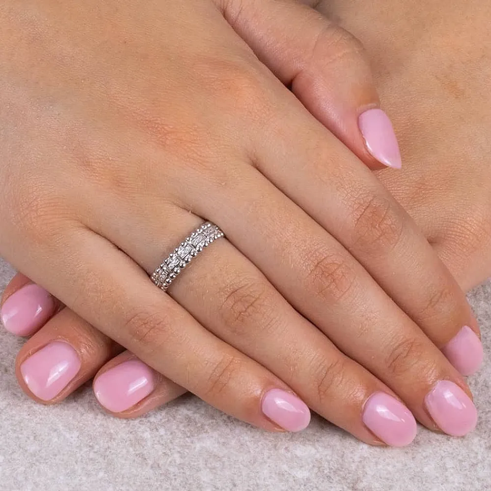 Outlet Bague en Argent Encerclée de Lumière Bagues
