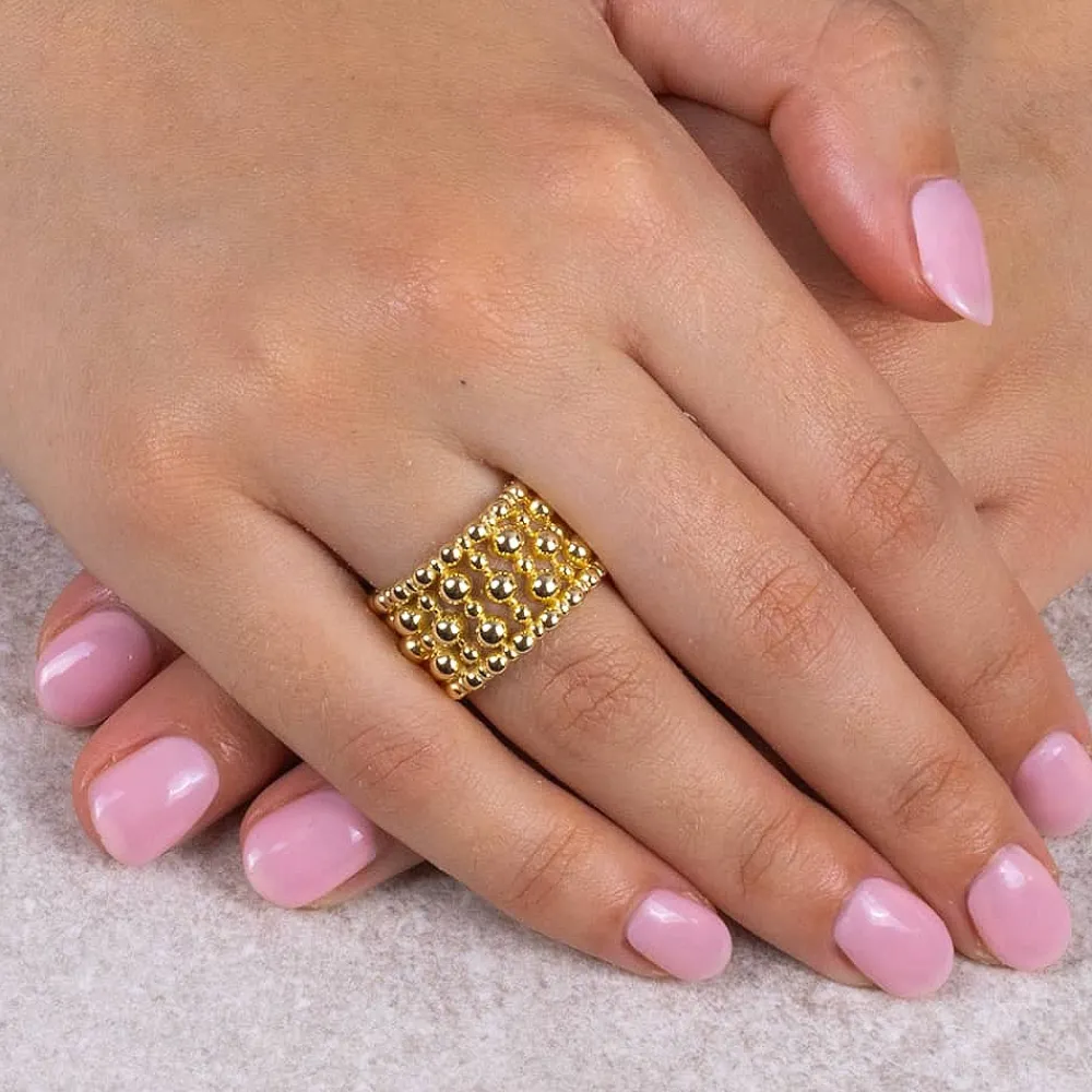 Cheap Bague plaquée Or Éclat de Bulle Bagues