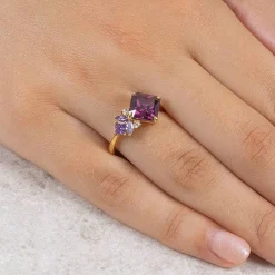 Discount Bague Prisme Violet Bagues