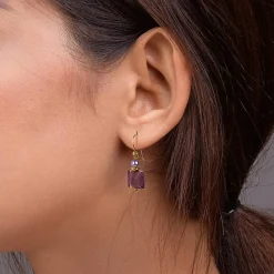 Cheap Boucles d’oreilles Amoureusement Lavande Boucles D'oreilles