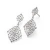 Outlet Boucles d'oreilles en Argent Géométrie Tissée Boucles D'oreilles