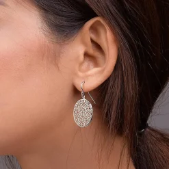 Store Boucles d’oreilles en Argent Ouverte à l’Élégance Boucles D'oreilles