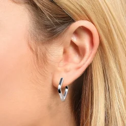 Best Sale Boucles d’oreilles en Argent Finement Encadrées Boucles D'oreilles