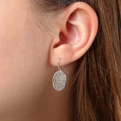 Store Boucles d’oreilles en Argent Ouverte à l’Élégance Boucles D'oreilles