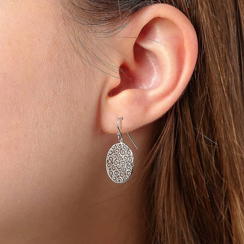 Store Boucles d’oreilles en Argent Ouverte à l’Élégance Boucles D'oreilles