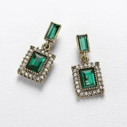Outlet Boucles d'oreilles en Cristal Finement Enchâssé Boucles D'oreilles