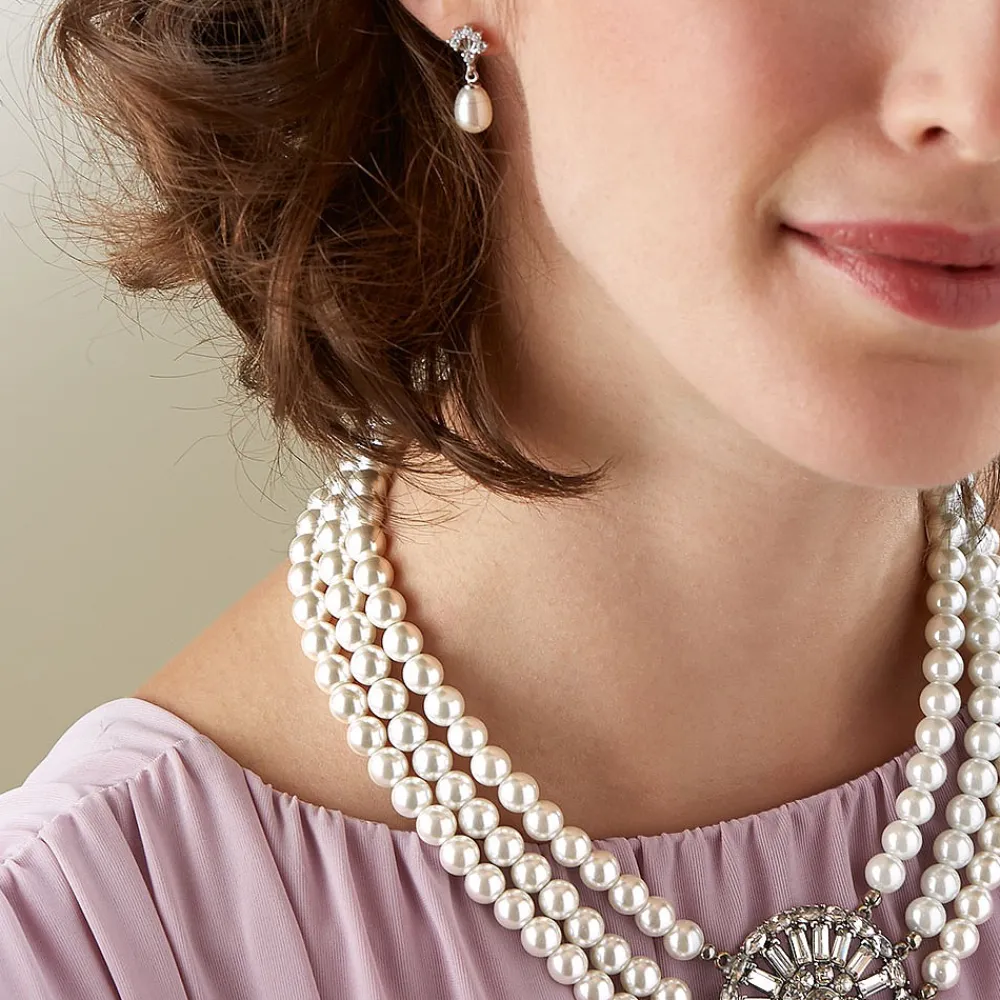 Fashion Boucles d'oreilles en Perles Damoiselle Art Déco Boucles D'oreilles