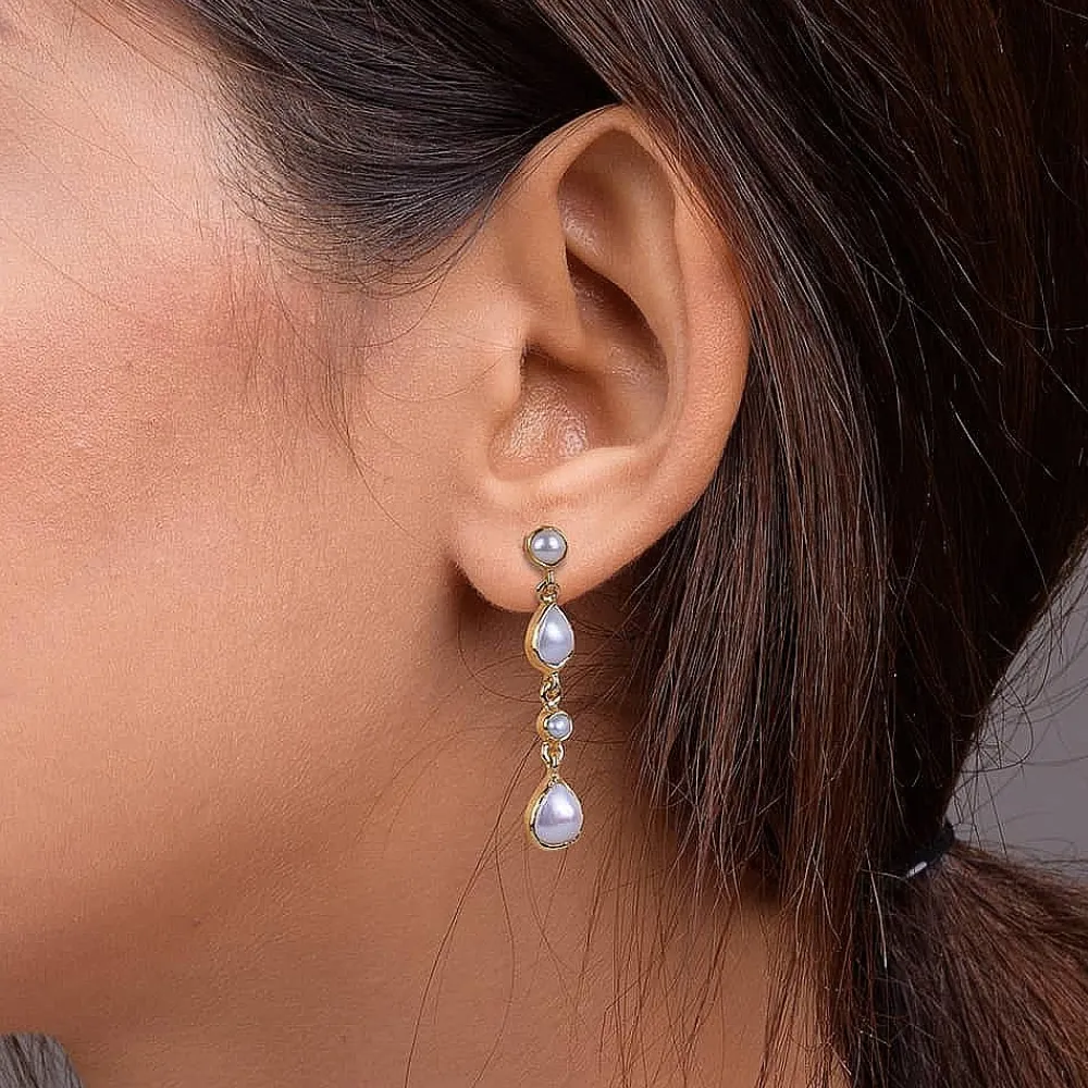 Flash Sale Boucles d’oreilles en Perles Élégante Impression Boucles D'oreilles
