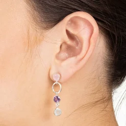 Outlet Boucles d'oreilles en Pierre Fine Le Jour se Lève Boucles D'oreilles