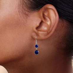 Sale Boucles d'oreilles Lapis Sagesse Éveillée Boucles D'oreilles