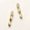 Best Boucles d'oreilles Paqué Or Silhouette Élancée Boucles D'oreilles