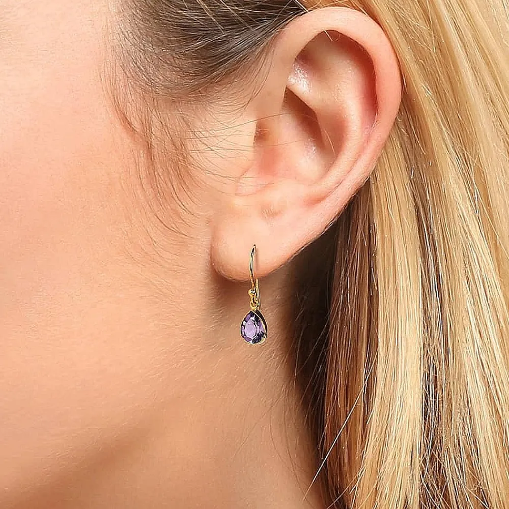 Clearance Boucles d’oreilles Un Œil Pour l’Améthyste Boucles D'oreilles