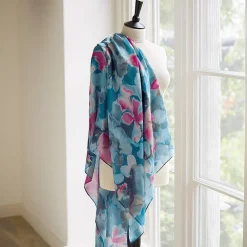 Cheap Écharpe Bleu de Bonheur Écharpes Et Foulards