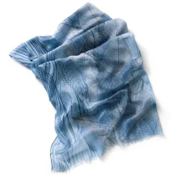 Store Écharpe Feuilles Bleues Écharpes Et Foulards