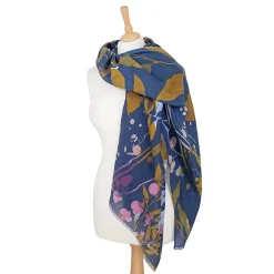 Shop Écharpe Florale Originale en Bleu Écharpes Et Foulards