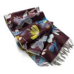 Hot Écharpe Marron Floraison Écharpes Et Foulards