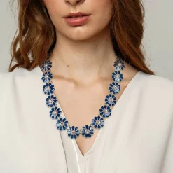 Best Collier Bleu Marine Élégance à l'État Pur Colliers Et Pendentifs