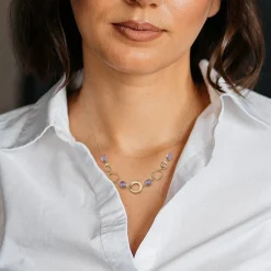 Fashion Collier d’Améthyste Encerclée de Sincérité Colliers Et Pendentifs