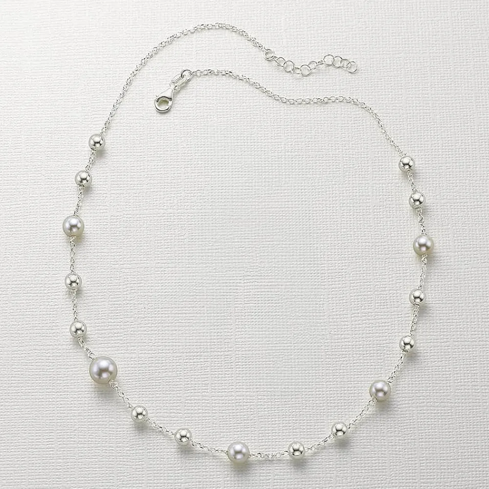 Fashion Collier en Argent Ponctué d’une Perle Colliers Et Pendentifs