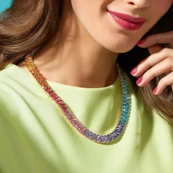 Store Collier en Cristal Reflets Arc-en-Ciel Colliers Et Pendentifs