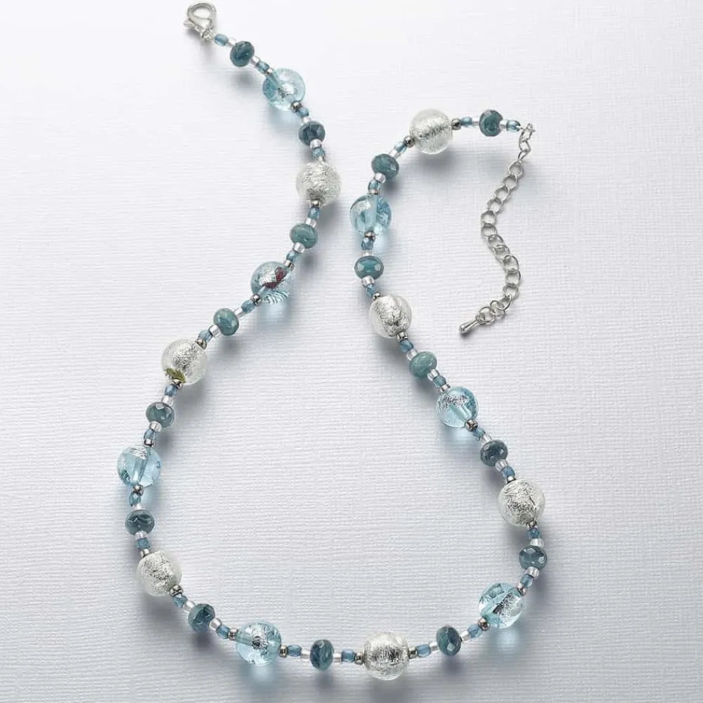 Best Sale Collier en Verre Murano Ciel Limpide Colliers Et Pendentifs