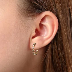 Hot Créoles Cercle Étoilé Boucles D'oreilles