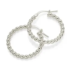 Flash Sale Créoles en Argent Bullée Boucles D'oreilles