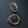 Best Sale Créoles en Or Côte à Côte Boucles D'oreilles