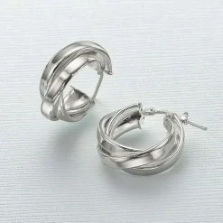 Outlet Créoles Rencontre avec l’Argent Boucles D'oreilles