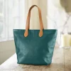 Cheap Fourre-tout en Cuir Sarcelle en Ville Sacs