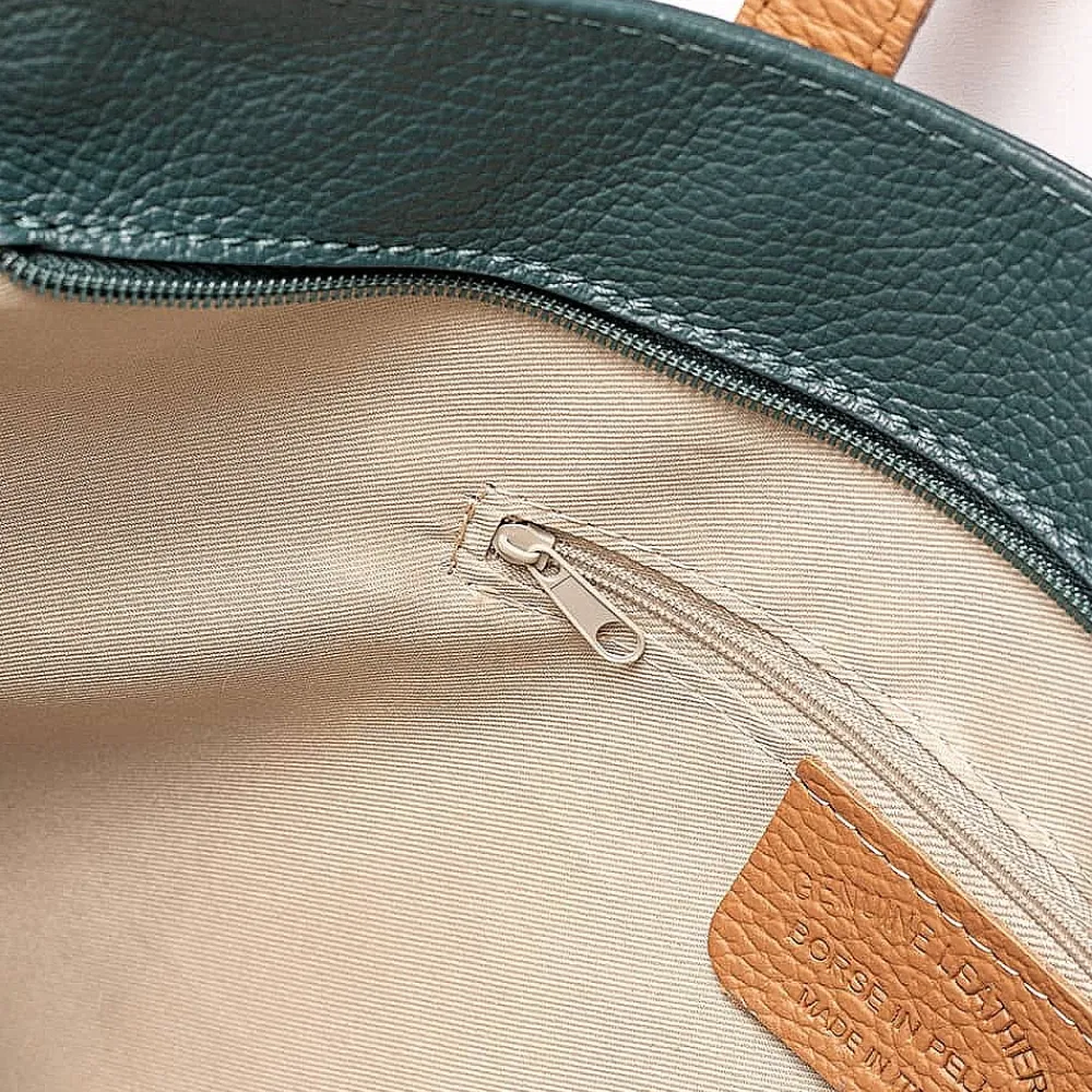 Cheap Fourre-tout en Cuir Sarcelle en Ville Sacs
