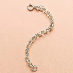 New Large Chaîne d’Extension en Argent Les Essentiels