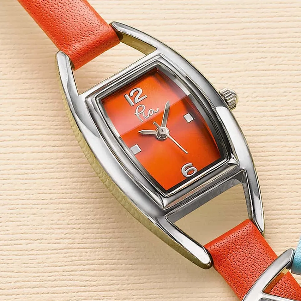 Clearance Montre en Cuir Orange L'Heure Est Venue Montres | Montres