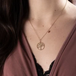 Cheap Pendentif Arbre de Vie en Or Colliers Et Pendentifs