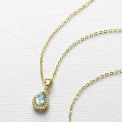 Hot Pendentif de Topaze Bleue Besoin de Limpidité Colliers Et Pendentifs