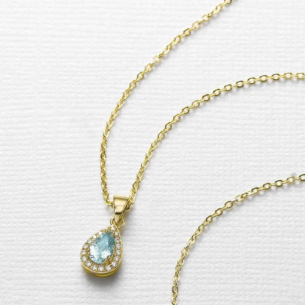 Hot Pendentif de Topaze Bleue Besoin de Limpidité Colliers Et Pendentifs
