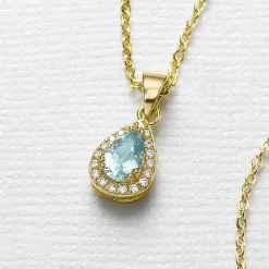 Hot Pendentif de Topaze Bleue Besoin de Limpidité Colliers Et Pendentifs