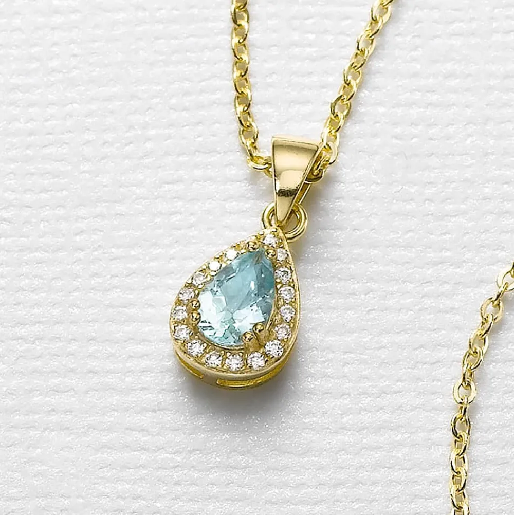 Hot Pendentif de Topaze Bleue Besoin de Limpidité Colliers Et Pendentifs