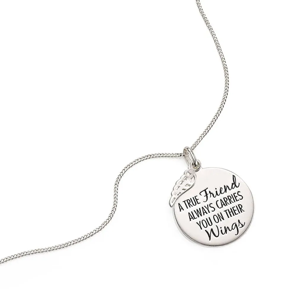 Flash Sale Pendentif en Argent Amitié Vraie Colliers Et Pendentifs