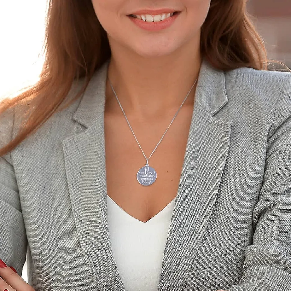 Flash Sale Pendentif en Argent Amitié Vraie Colliers Et Pendentifs