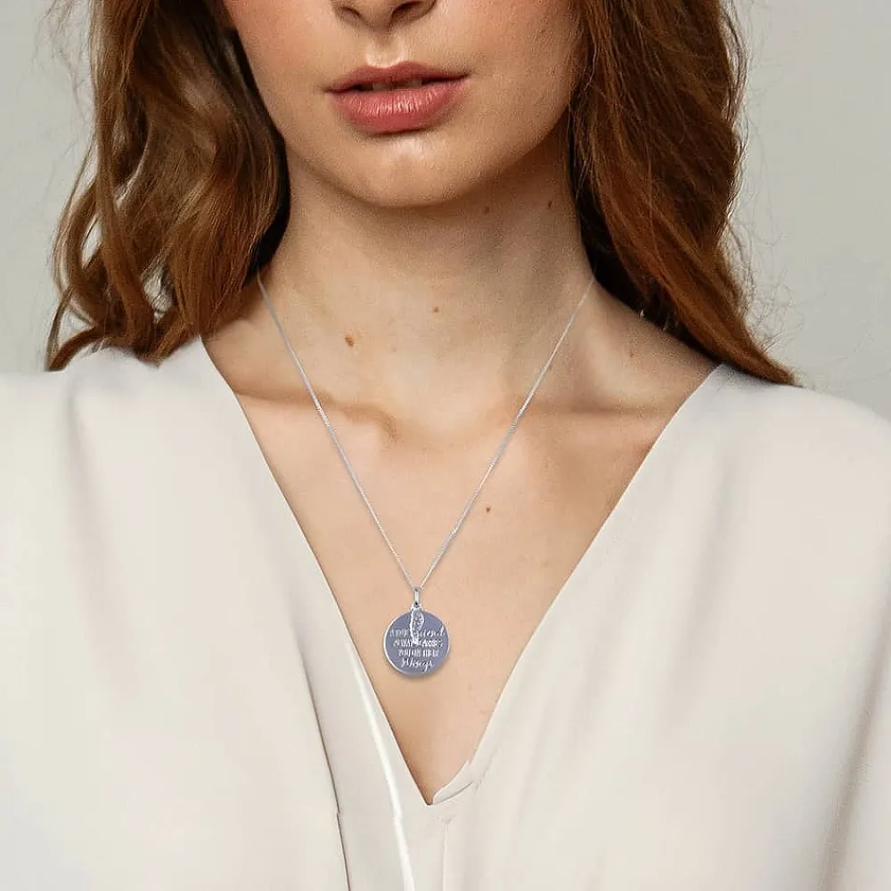 Flash Sale Pendentif en Argent Amitié Vraie Colliers Et Pendentifs