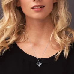 Cheap Pendentif en Argent Du Cœur Colliers Et Pendentifs