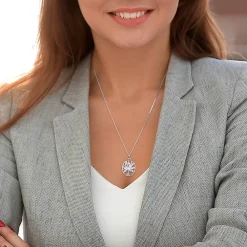 Discount Pendentif en Argent Grandir Dans la Grâce Colliers Et Pendentifs