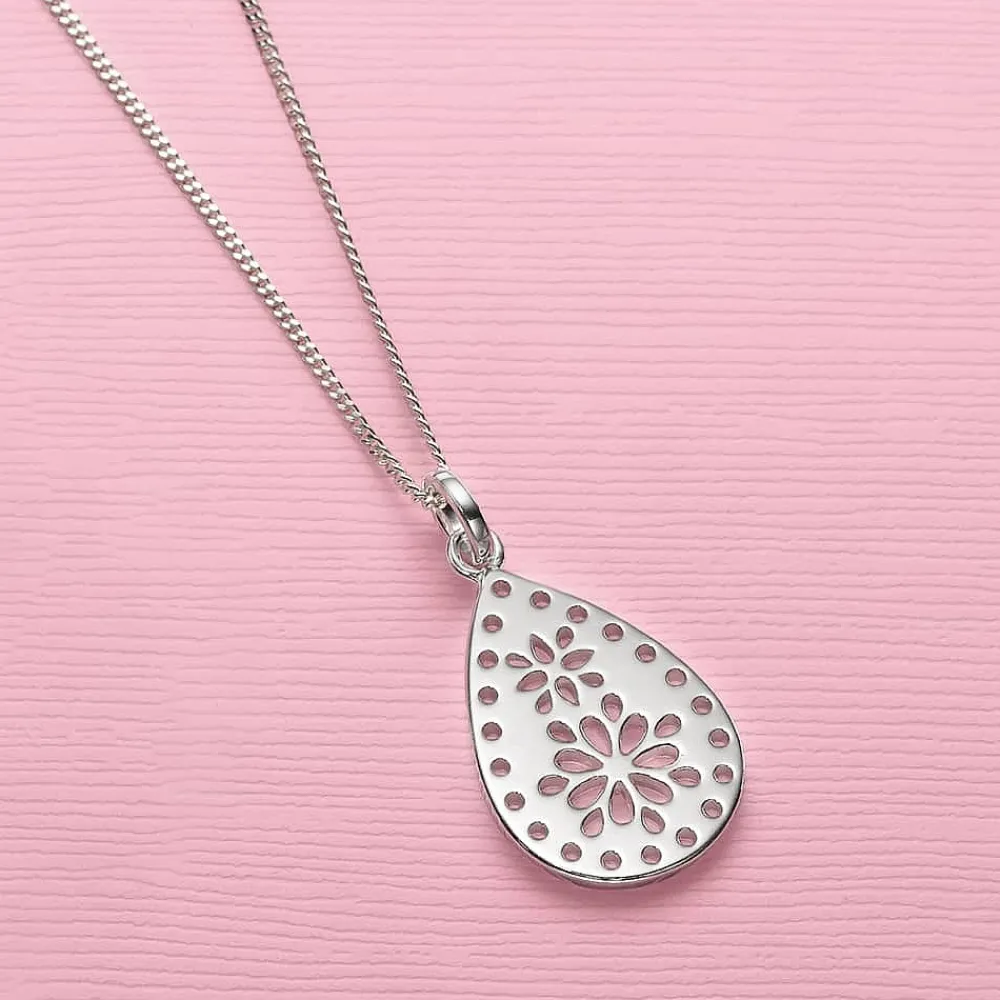 Fashion Pendentif en Argent Ponctuation de Pétales Colliers Et Pendentifs