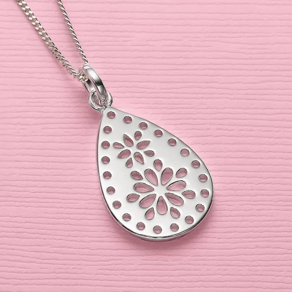 Fashion Pendentif en Argent Ponctuation de Pétales Colliers Et Pendentifs