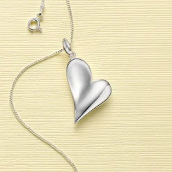 Sale Pendentif en Argent Pris à Cœur Colliers Et Pendentifs