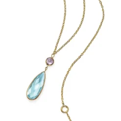 Online Pendentif en Topaze Bleue Les Esprits s'Élèvent Colliers Et Pendentifs