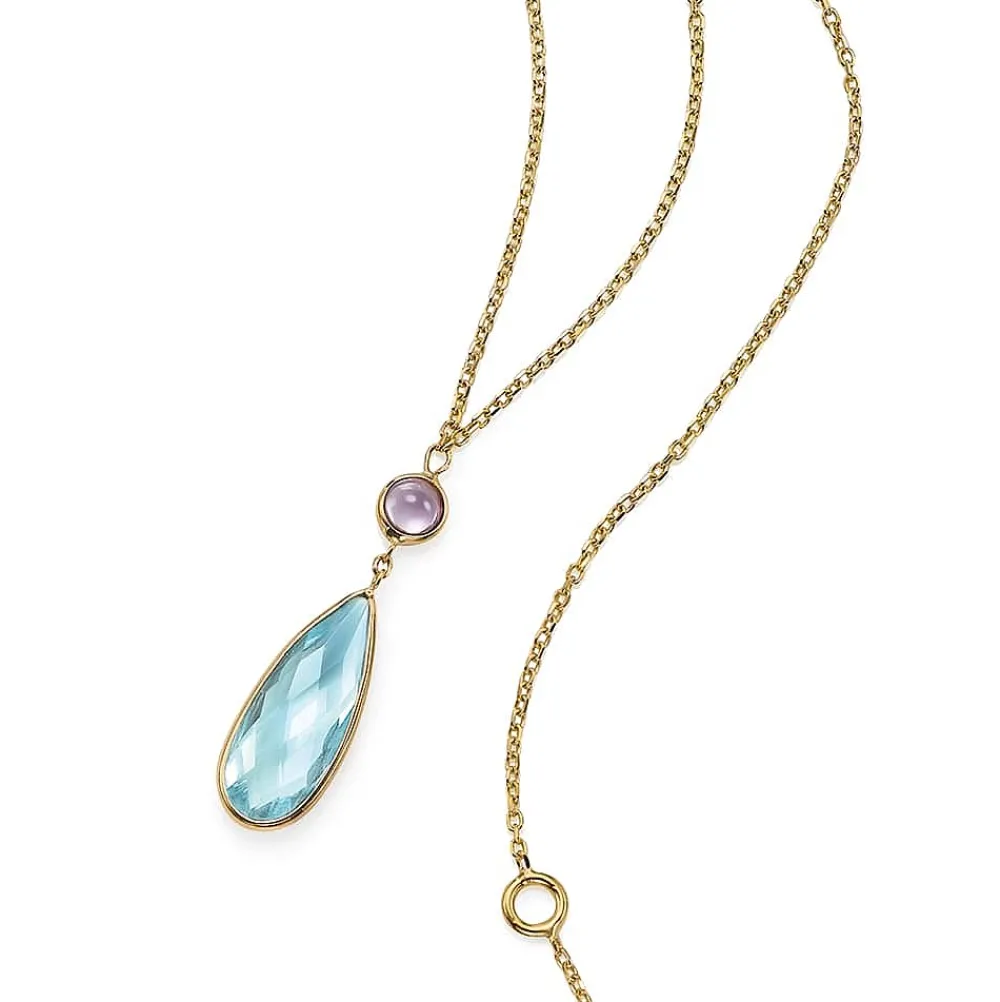 Online Pendentif en Topaze Bleue Les Esprits s'Élèvent Colliers Et Pendentifs