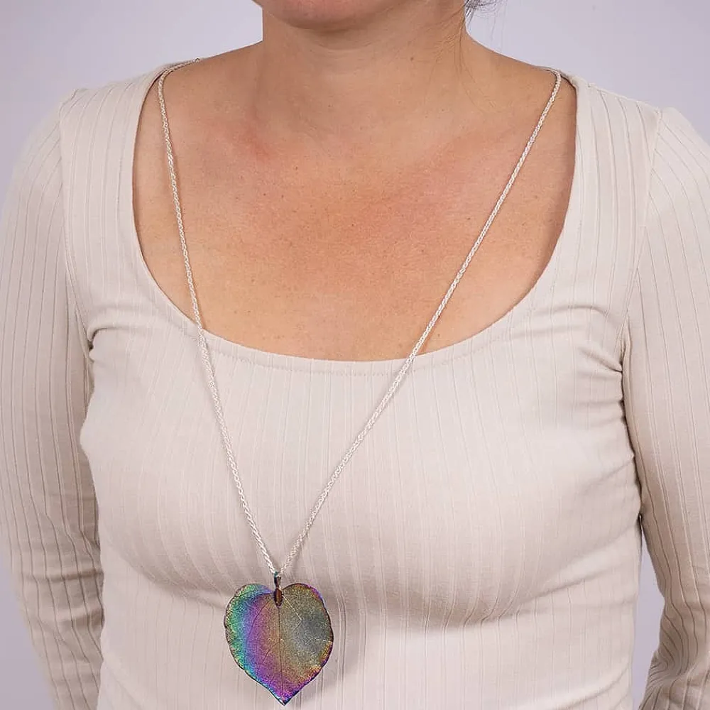 Store Pendentif Feuille Changement de Saison Colliers Et Pendentifs