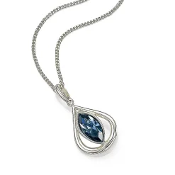 Outlet Pendentif Larme Vrai Bleu Colliers Et Pendentifs